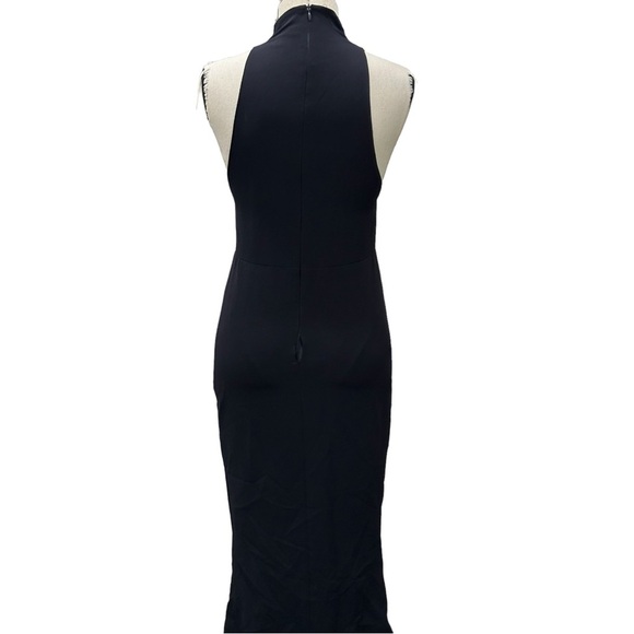 Shona Jay Giselle Navy Military High Neck Sleeveless Asymmetric Hem Gold Button - Picture 5 of 9